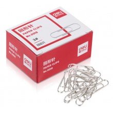 得力（deli） 0018 銀色金屬回形針曲別針財(cái)務(wù)用品 辦公文具 單盒