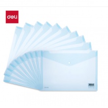 得力 文件袋 No.8308 (藍色透明) 10個/包